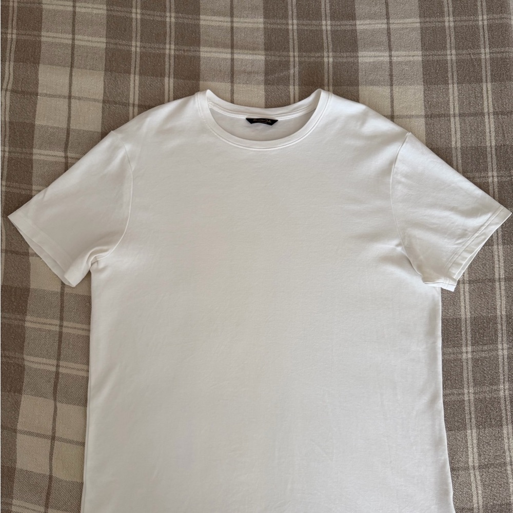 Massimo Dutti Classic White Men's T-Shirt